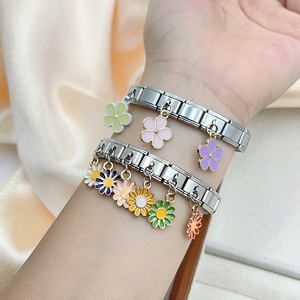 จี้ดอกเดซี่เคลือบสีสันสดใสทันสมัย สไตล์อิตาลี  ทำจากสแตนเลส  สำหรับสร้อยข้อมือ DIY - Product Image 6