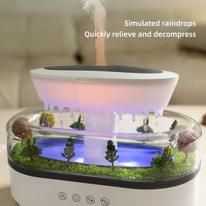 Diffusore di aromi a goccia di pioggia con Micro paesaggio nuovo diffusore di olio essenziale per la casa USB con miglioramento della musica a sette colori per uso domestico - Product Image 3