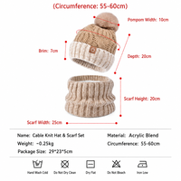 Bonnet en tricot côtelé en acrylique avec logo personnalisé, pompon et revers pliable, chaud pour l'hiver, idéal pour le ski et les activités de plein air pour femmes