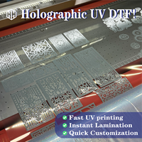 Nouvelles enveloppes holographiques UV DTF pour tasses, motifs « Mom Life », autocollants de transfert 3D en relief pour verre et métal, étiquettes cristallines DIY