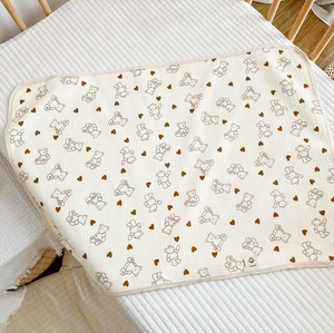Vente en gros de matelas à langer en coton bambou imprimé <span class=keywords><strong>ourson</strong></span> imperméable taille personnalisée matelas à langer pour bébé - Product Image 4