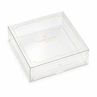 Boîte d'emballage personnalisée portable en PET holographique géométrique, impression numérique/sérigraphie irisée, modèle Zhenpin PR016, cosmétique