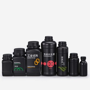 Logo Tùy Chỉnh Lụa In Ấn 1 Lít Nhựa Hóa Chất An Toàn Chai Màu Đen Rỗng HDPE Hóa Chất Mẫu Chai Với Gasket Nắp - Product Image 6