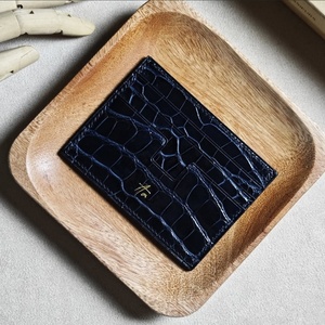 Factory Customized Logo Handmade Genuine Leather Men's Crocodile Pattern Casual Business Wallet Cash Horizontal Short Folding - Product Image 3
