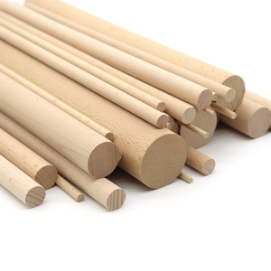Varillas Redondas de Madera de Haya, Palos de Madera Maciza para Manualidades, Herramientas de Modelado, Varios Tamaños, Suministros para Manualidades Hechas a Mano - Product Image 5