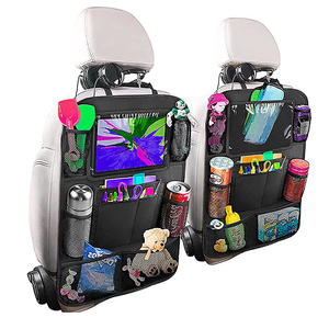 Sac de rangement pliable pour siège arrière de voiture en <span class=keywords><strong>Oxford</strong></span> 600D personnalisé avec support pour tablette tactile à écran transparent et 8 à 11 compartiments - Product Image 5