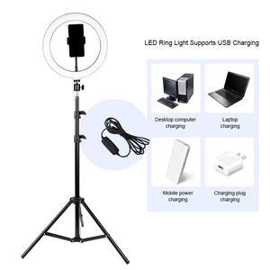 Hasta Tok teléfono inteligente iluminación fotográfica 6 8 14 22 10 pulgadas led anillo de luz con soporte de la luz <span class=keywords><strong>o</strong></span> de la cámara trípode - Product Image 4