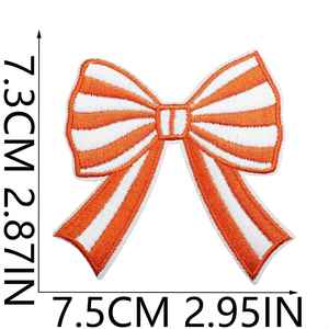 Patch brodé thermocollant coloré à motif nœud papillon pour la décoration de vêtements et sacs - Product Image 6