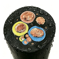 Câble de pompe submersible étanche JHS durable, 3 conducteurs en cuivre pur, fil d'alimentation flexible, irrigation de puits profonds, gaine en caoutchouc