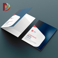 Dossiers de présentation personnalisés en papier kraft écologique laminé avec gaufrage, imprimés sur mesure, format A4 A5, pour entreprises et bureaux