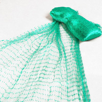 Filet anti-oiseaux en PP vierge extrudé avec protection UV, maille carrée diamantée noire et verte
