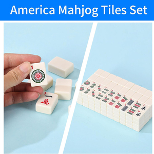 Tuiles de Mahjong Américaines Modernes de Luxe en Acrylique de Haute Qualité, 166 Tuiles Blanches de 1,2 Pouce, Pliables, Écologiques et Portables, pour la Vente en Gros - Product Image 5