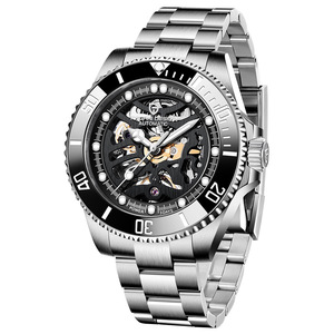 Pagani Design Men's <b>Automatic</b> Mechanical <b>Watch</b> <b>Skeleton</b> Stainless Steel Waterproof 100m Fashion <b>Watch</b> PD-1659 - Product Image 5