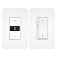Interrupteur variateur d'intensité lumineuse numérique ETL à 3 voies, variateur intelligent Tuya, interrupteur intelligent compatible avec Siri, Alexa et Google Home