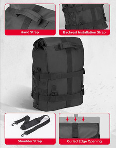 Pour ZC099 Nouveau sac de casque de moto en cuir 45L, sacoche amovible à fixer sur le guidon pour la rénovation/amélioration - Product Image 3