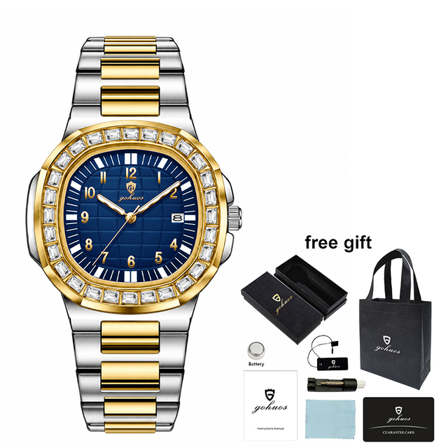 Gohuos 8812 Luxury Fashion Mens Wristwatches Waterproof Man Original Quartz Wrist Watches for Men Reloj Para Hombre Montre Homme