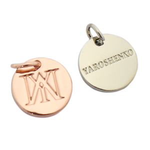 Pulsera de aleación de zinc que hace encantos grabados personalizados etiquetas de joyería con logotipo de nombre de metal para - Product Image 2