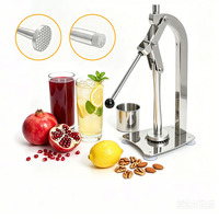 Extracteur de jus de citron manuel multifonctionnel en acier inoxydable 304, double têtes de pressage, avec tasse, pour usage domestique et vente ambulante de jus frais, garantie 5 ans