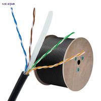 Ventes directes d'usine en plein air cat 6 utp câble blindé 4 paires 26awg cat6 cca utp câbles câble 305m prix