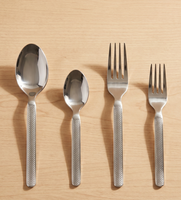 Ensemble de cuillères de table en acier inoxydable de style vintage, à pointes variées et embossées, résistantes à la rouille, avec manches décorés assortis, vente en gros