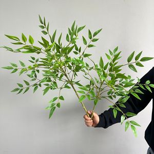 Plante artificielle Nandina Domestica Meng Jie 100cm 200cm Feuillage vert Décoration intérieure - Product Image 3