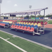 Tribune extérieure amovible à 4 rangées et 34 sièges, structure galvanisée avec auvent rétractable, tribune sportive temporaire NLP-ZKBB