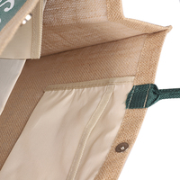Sac en jute portable personnalisé, sac de shopping en lin publicitaire, sac en lin rétro à porter à la main, impression personnalisée