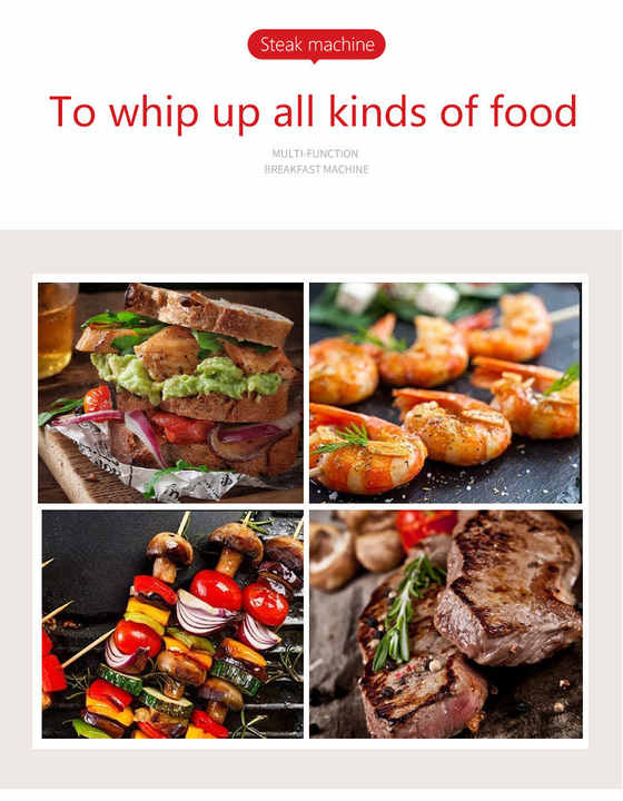 Steak Maker Breakfast Non Stick Sandwich Maker Grill Toaster Steak Pan Grill Steak Board Press Grill Maker Panini BBQ