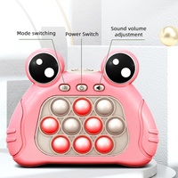 Samtoy Jeu de puzzle décompression grenouille de dessin animé, console de jeu portable à bulles à pousser, anti-stress, jeu rapide à pousser pour enfants