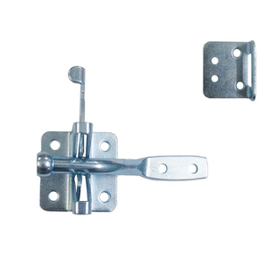 Khóa cửa tự động bằng thép mạ kẽm, chắc chắn, dễ lắp đặt, 4 inch, dùng cho cửa gỗ nông trại - Product Image 1