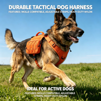 Harnais tactique robuste anti-traction pour chien, gilet respirant de style tactique avec système Molle pour grandes races OEM ODM