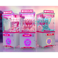 Machine à griffes pour poupées, jeux à pièces en métal, 9 ans, armoire en fer, machine de jeu d'arcade, flipper, machine à griffes, cadeau, rose