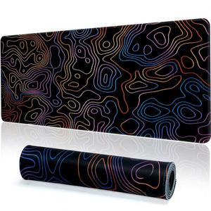 แผ่นรองเมาส์ลายสตาร์รี่ไนท์อาร์ตผ้ารูปสี่เหลี่ยมผืนผ้า 700x300 มม. แผ่นรองโต๊ะทำงาน SANXING - Product Image 5