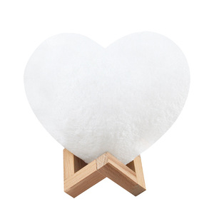 Hình trái tim sáng tạo mặt trăng dẫn đèn Valentine quà tặng ngày Đèn bàn bé đêm trang trí nội thất bóng ánh sáng PLA 3D <span class=keywords><strong>in</strong></span> ánh sáng ban đêm - Product Image 3