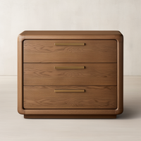 Nouvelle commode en bois massif de chêne pour chambre à coucher, meuble de chambre en bois