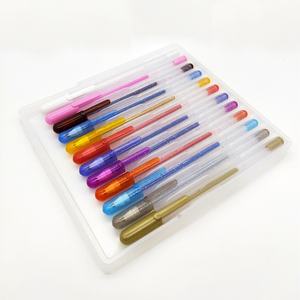 カスタムカラージェルペンプラスチックプロット乳白色シルバーピンクホワイトスリムジェルインクライティングペンセットネオンジェルペンロゴ付き0.5mm - Product Image 6