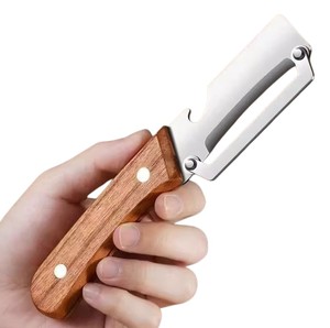 Éplucheur multifonctionnel manuel en acier inoxydable avec manche en bois, ouvre-bouteille, couteau, pour pommes de terre, légumes et courges d'<span class=keywords><strong>hiver</strong></span> - Product Image 1