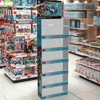 Présentoir de sol personnalisé en carton recyclé attrayant pour magasin de détail, idéal pour l'affichage de vêtements