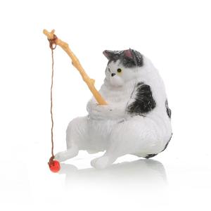 Usine directe Durable PVC chat ensemble de pêche mignon Aquarium accessoire pour aquarium paysage décor Mini jouets - Product Image 2