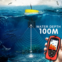 Sonar portable, détecteur de poissons, sondeur de profondeur étanche, détecteur de sonar sans fil pour la pêche sur glace, la pêche en bateau