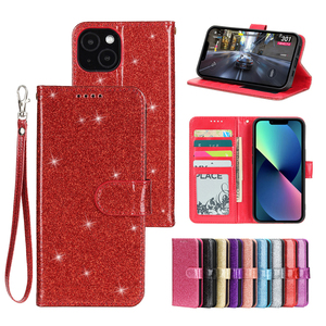 Custodia custodia in pelle con Glitter Bling Glitter <span class=keywords><strong>Cover</strong></span> per <span class=keywords><strong>iPhone</strong></span> 6 7 8 XR X <span class=keywords><strong>11</strong></span> 12 13 14 15 Plus Pro Max - Product Image 1