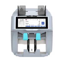 Trieur de devises multi-devises 2 CIS de qualité bancaire avec imprimante intégrée, comptage d'argent haute vitesse et efficace, écran tactile complet, détection automatique des devises