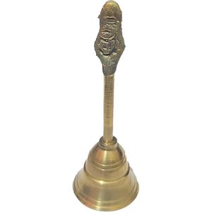 Handheld Brass Jingle Bell Colorful Indian Ghanti Hand-Bell for Home Office Wedding Decor Christmas <b>Mandir</b> Pooja Items Diwali - Product Image 5