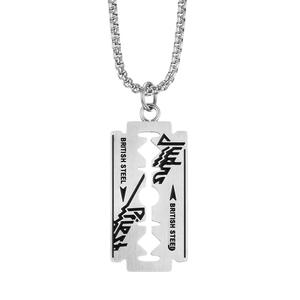 Razor Blade Necklace <b>Titanium</b> Steel Unisex Pendant Gift Fashion <b>Chain</b> Jewelry - Product Image 5
