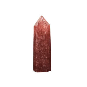 Vente en gros de pierres de cristal de quartz clair naturel poli de style bohème, quartz fraise, pour la décoration de la maison et les cadeaux de fêtes - Product Image 6