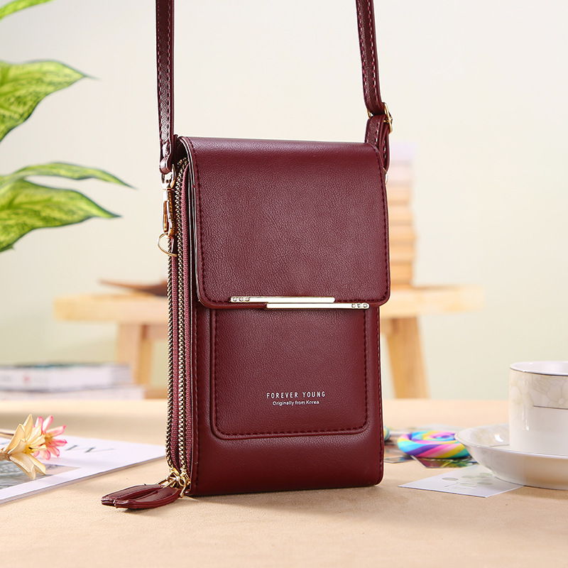 Bolso bandolera pequeño para mujer Bolsos de cuero Bolsas de mensajero con doble cremallera Monedero y Bolsos Bolso bandolera pequeño para mujer Bolsos de cuero Bolsas de mensajero con doble cremallera Monedero y Bolsos