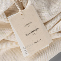 Étiquettes de prix en toile de coton et lin et étiquettes suspendues personnalisées de luxe pour textiles de maison et vêtements de marque