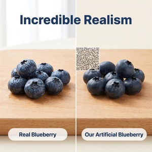 <span class=keywords><strong>Myrtilles</strong></span> artificielles givrées réalistes en PVC haute simulation pour la présentation visuelle et les accessoires de mise en scène alimentaire - Product Image 2