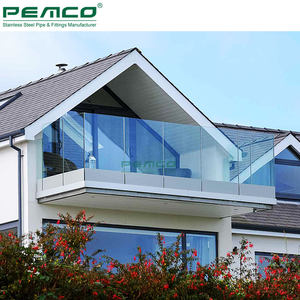 Extérieur Maison Toit Sans Cadre <span class=keywords><strong>Plexiglas</strong></span> Conceptions Fonte en Forme De U En Aluminium Profil Prix de Main Courante - Product Image 4