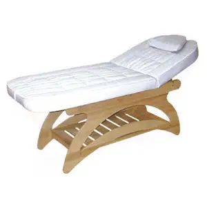 Lit en bois massif au design unique, mobilier de beauté pour le visage, chaise de spa, lit de beauté en bois massif